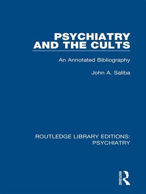 cover image of Psychiatry and the Cults